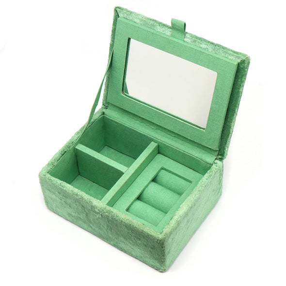 POM Green Floral and Badger Embroidered Jewellery Box