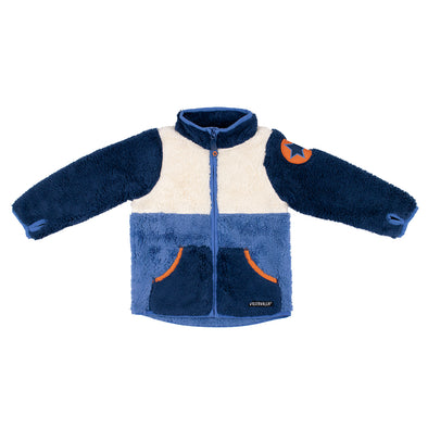 Villervalla Nautic/Pacific Zip Up Pile Fleece Jacket