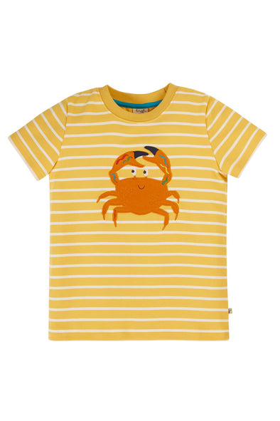 Frugi Crab Breton Sid Appliqué T-shirt