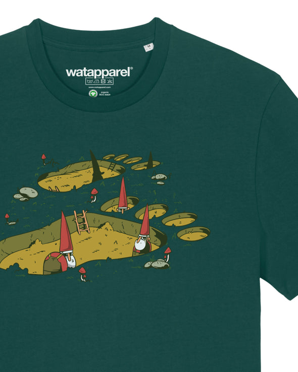 Wat? Apparel Gnome Footprint Glazed Green Men's T-shirt