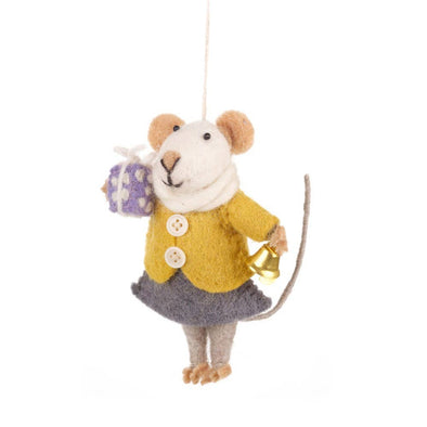 Felt So Good - Handmade Felt Agnes Mouse Fair Trade Hanging Decoration