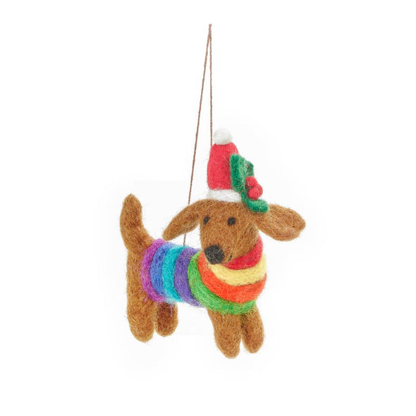 Felt So Good - Handmade Felt Festive Rainbow Dog Pride Xmas Dec