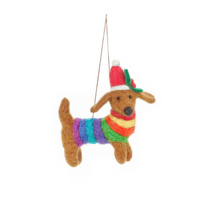 Felt So Good - Handmade Felt Festive Rainbow Dog Pride Xmas Dec