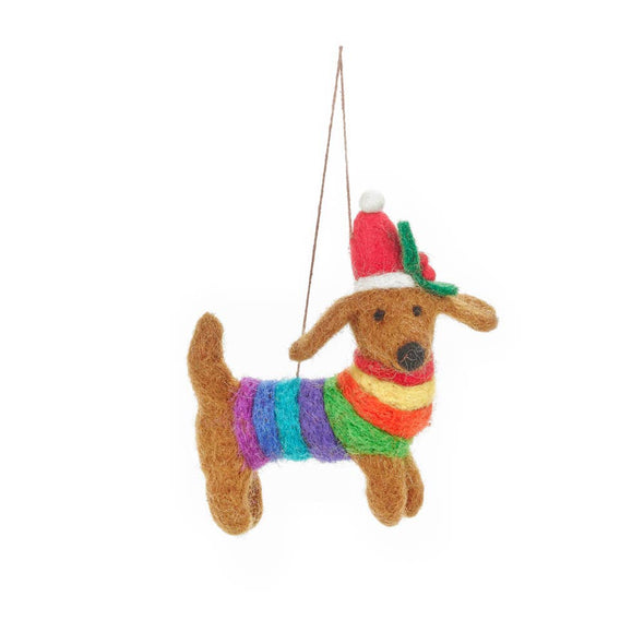 Felt So Good - Handmade Felt Festive Rainbow Dog Pride Xmas Dec