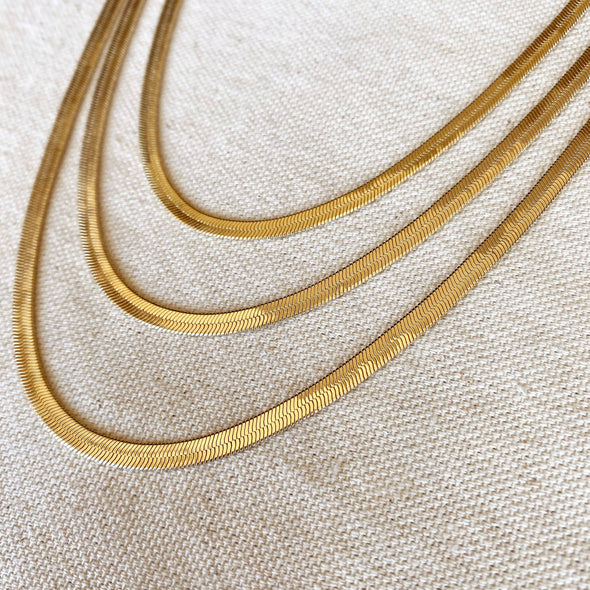 GoldFi Gold Filled 4mm Thickness Herringbone Chain