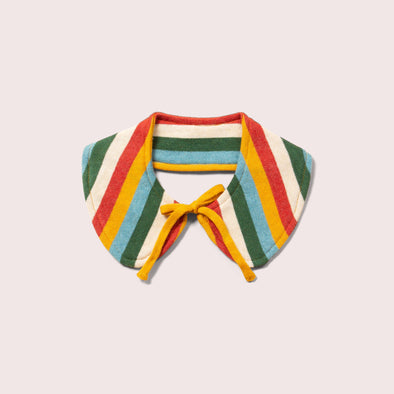 Little Green Radicals Rainbow Striped Knitted Collar