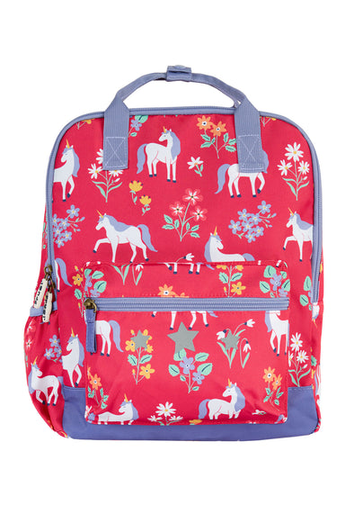 Frugi Rose Unicorn Floral Explorers Backpack