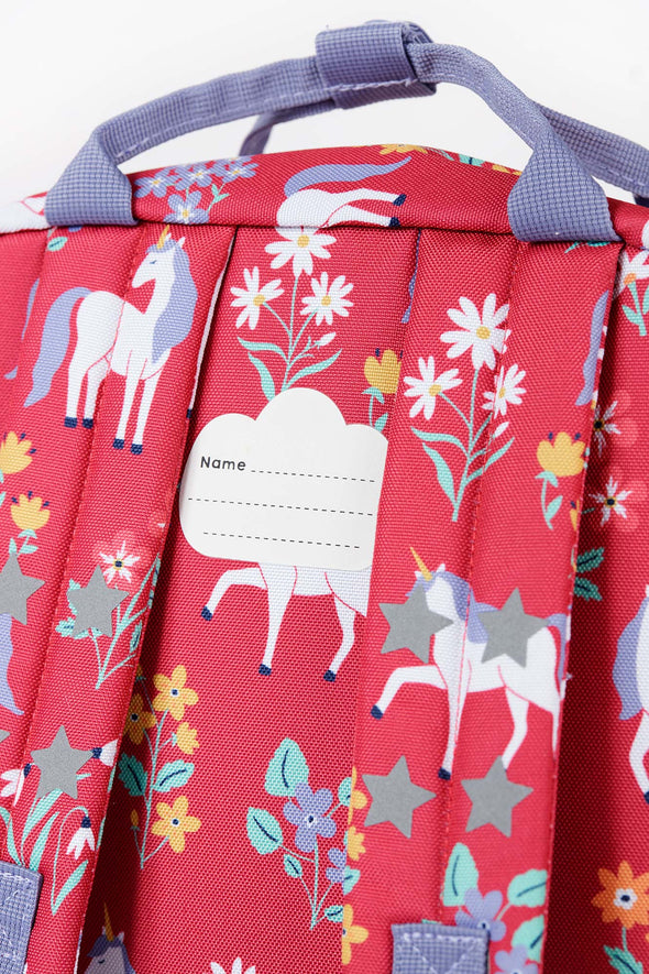 Frugi Rose Unicorn Floral Explorers Backpack