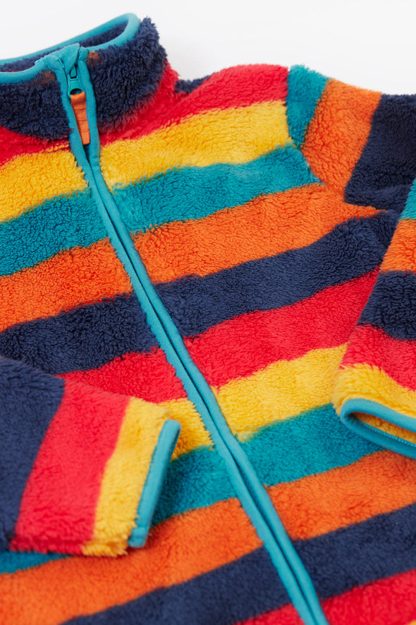 Frugi Autumn Stripe Ted Fleece Jacket