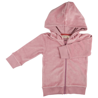 Pigeon Organics Pink Organic Cotton Velour Hoodie
