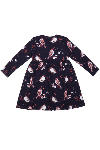 Walkiddy Little Sparrows Long Sleeved Spin Dress