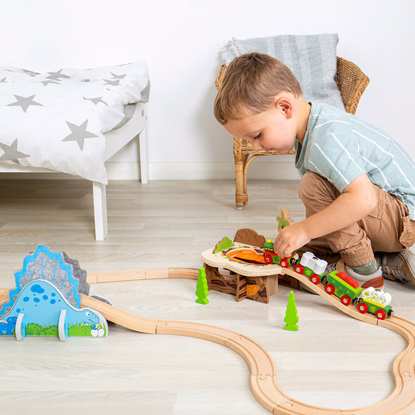 Bigjigs Lava Pit Train Set Accessory - FSC-certified