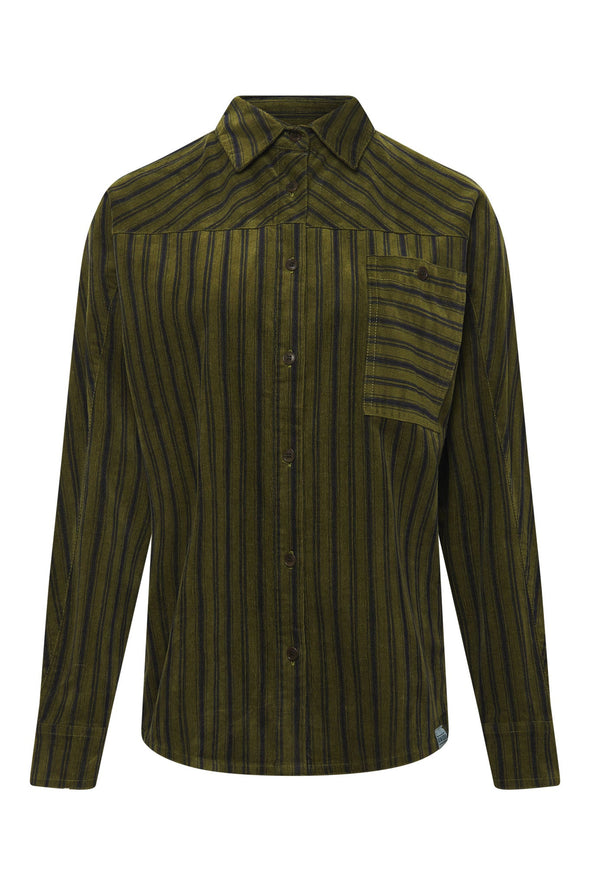 Komodo Green Stripe Stella Shirt