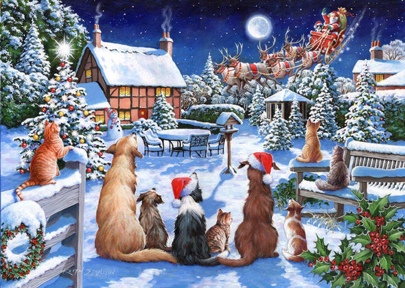 Bigjigs House of Puzzles Santa Paws BIG 500 Piece Jigsaw Puzzle
