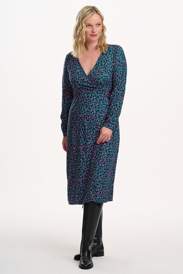 Sugarhill Brighton Zandra Green Midi Wrap Dress
