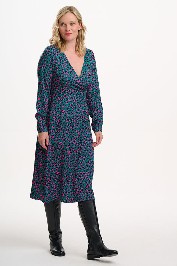 Sugarhill Brighton Zandra Green Midi Wrap Dress