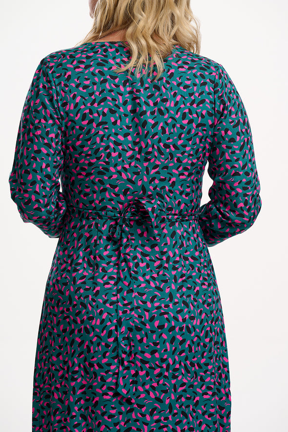 Sugarhill Brighton Zandra Green Midi Wrap Dress
