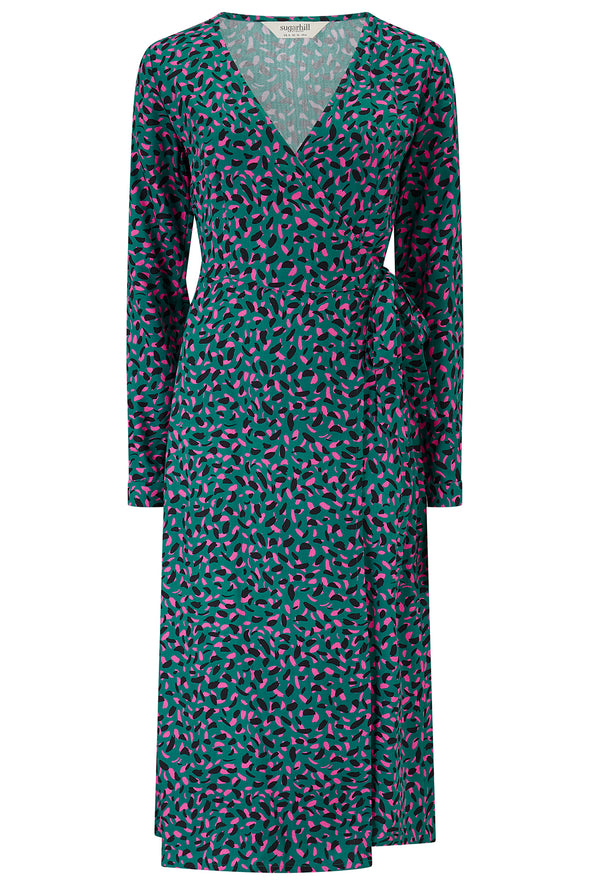 Sugarhill Brighton Zandra Green Midi Wrap Dress