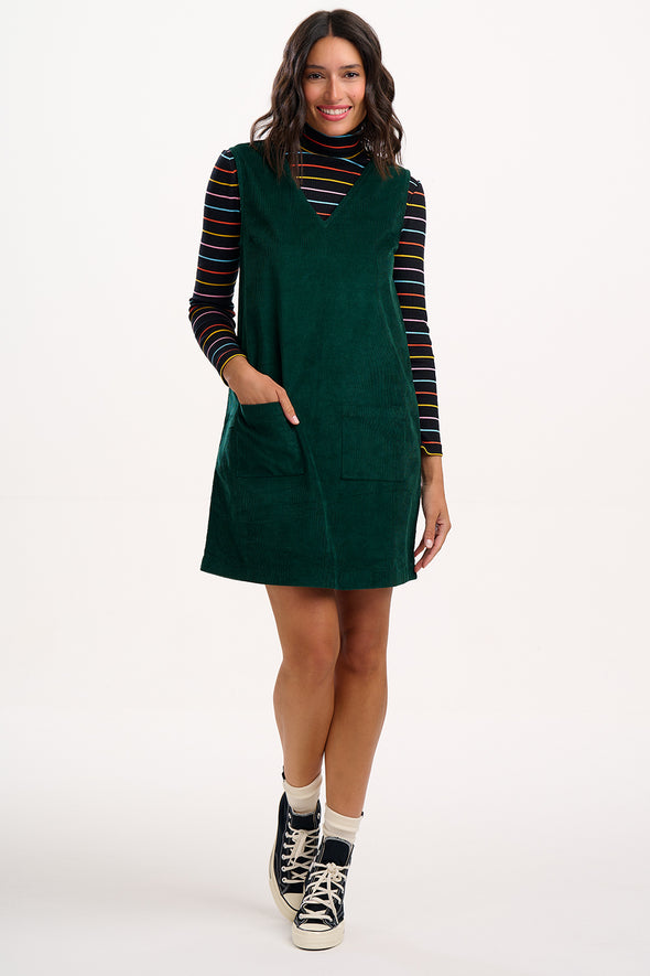 Sugarhill Brighton Kacy Green Cord Tunic Dress