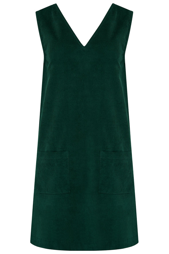 Sugarhill Brighton Kacy Green Cord Tunic Dress