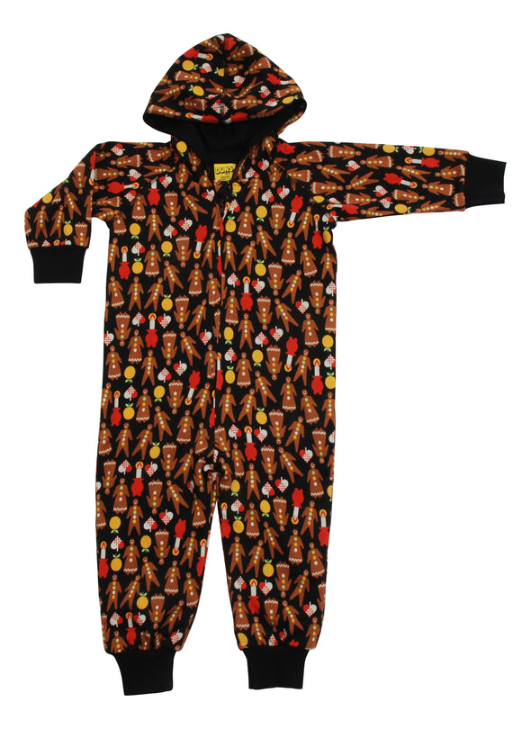 DUNS Gingerbread Black Hooded Suit