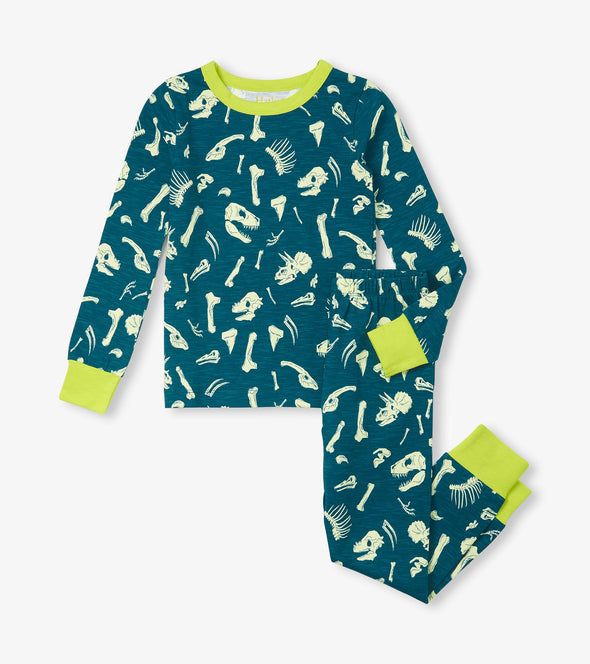 Hatley Dino Fossils Glow In the Dark Organic Cotton Pyjamas