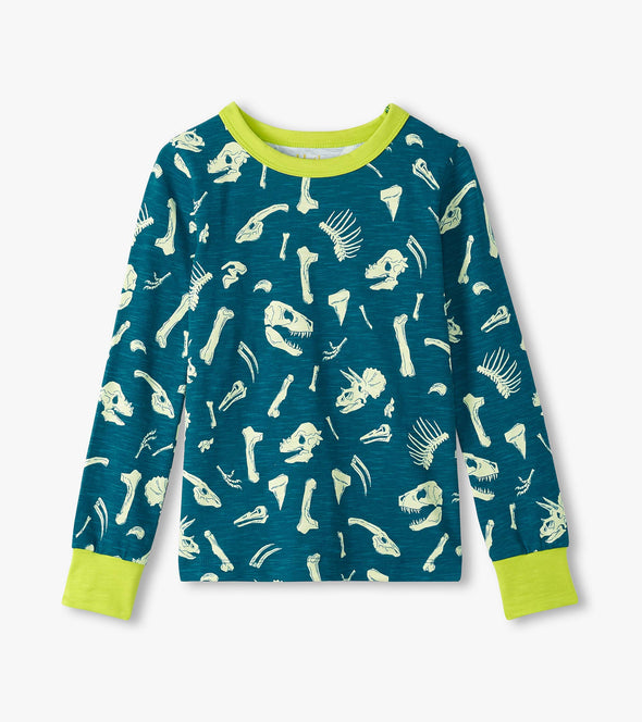 Hatley Dino Fossils Glow In the Dark Organic Cotton Pyjamas