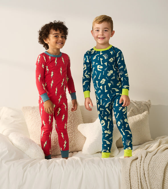 Hatley Dino Fossils Glow In the Dark Organic Cotton Pyjamas