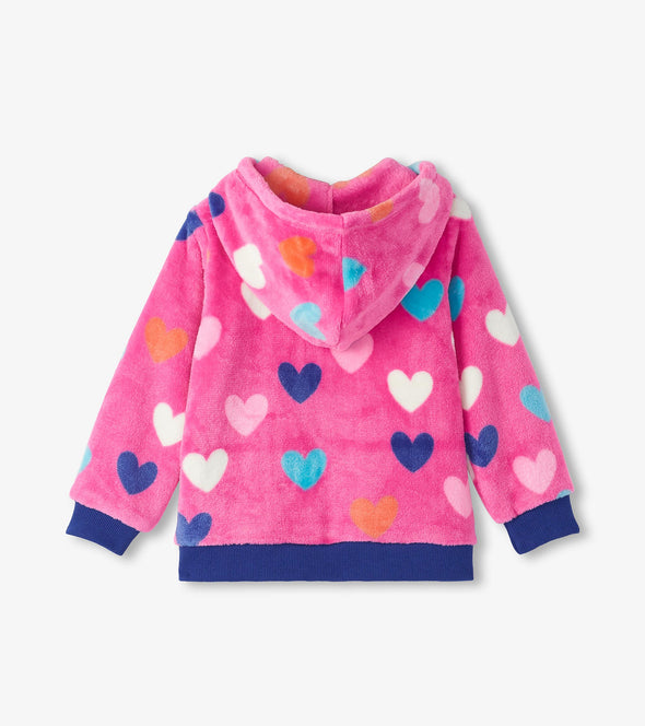 Hatley Hearts Fleece Hooded Jacket