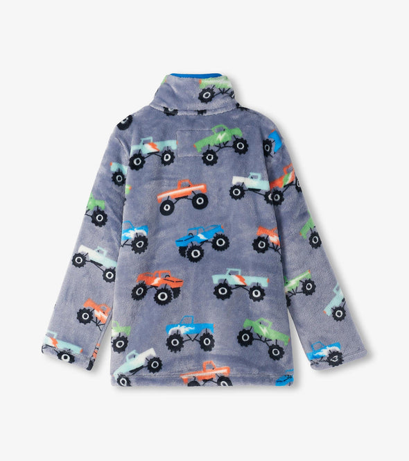 Hatley Monster Trucks Fuzzy Fleece Zip Up