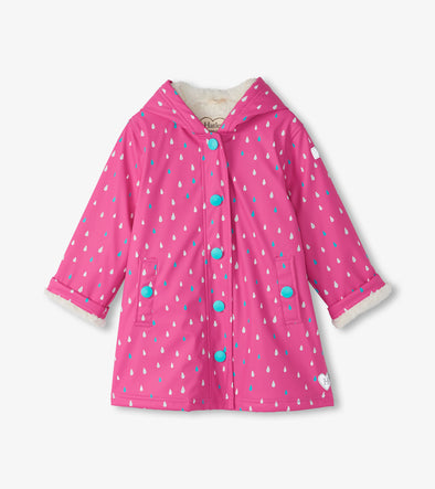 Hatley Tiny Dots Colour Changing Sherpa Lined Raincoat