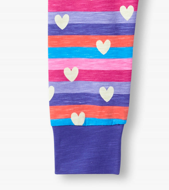 Hatley Stripes and Hearts Organic Cotton Pyjamas