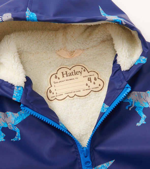 Hatley T-Rex Attack Sherpa Lined Raincoat