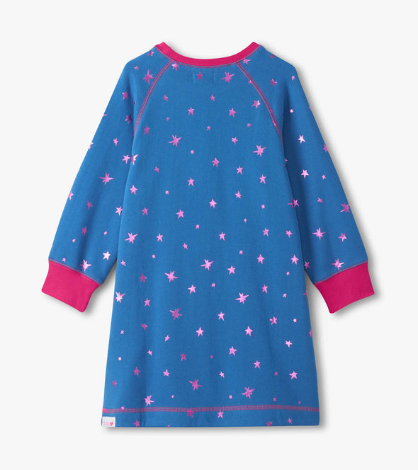 Hatley Foil Stars Sweatshirt Dress