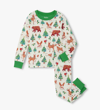 Hatley Holiday Animals Organic Cotton Pyjamas