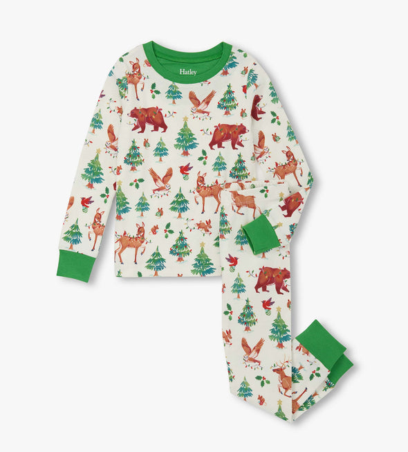 Hatley Holiday Animals Organic Cotton Pyjamas