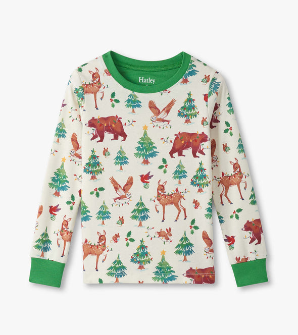 Hatley Holiday Animals Organic Cotton Pyjamas