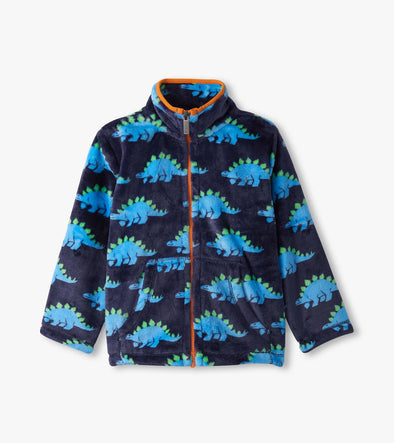 Hatley Stegosaurus Fuzzy Fleece Zip Up