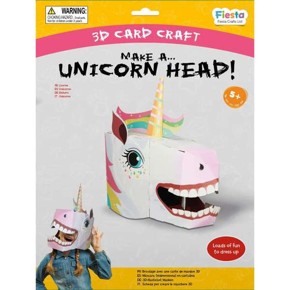 Fiesta Crafts Unicorn Head 3D Mask Card Craft Kit