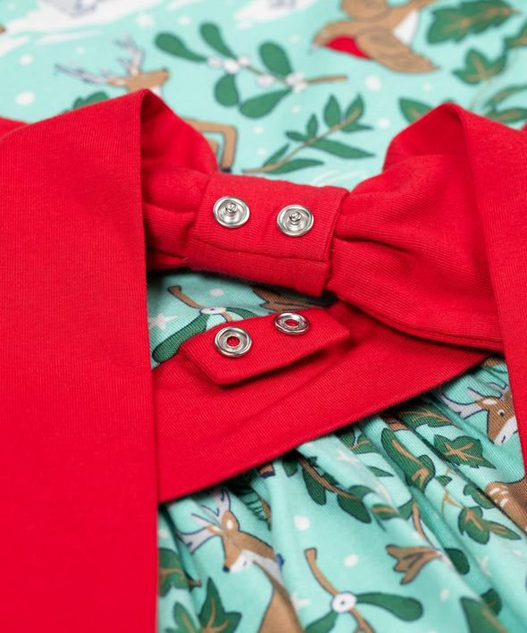 Frugi Festive Forest Party Skater Dress