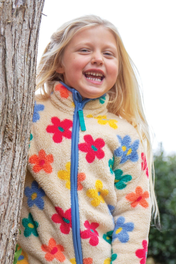 Frugi Flower Pop Ted Fleece Jacket