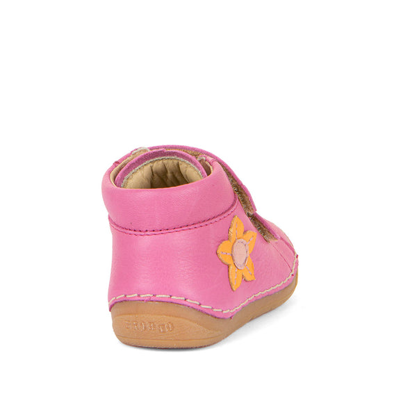 Froddo Paix Velcro Fuchsia Ankle Boots With Flower Detail