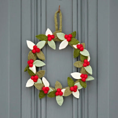 Paper High Felt Berry Christmas Wreath