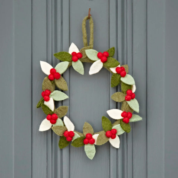 Paper High Felt Berry Christmas Wreath