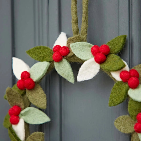 Paper High Felt Berry Christmas Wreath