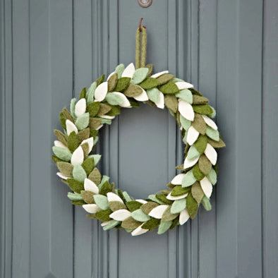 Paper High Felt Greenery Christmas Wreath