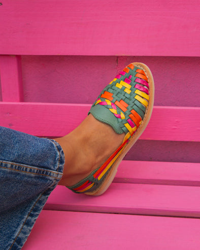 Mexas Folklore Colourful Huaraches Shoes