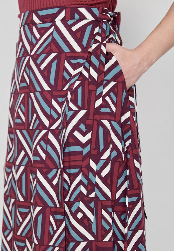 Greenbomb Velvet Maze Hug Skirt