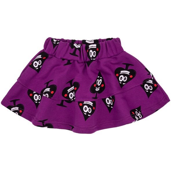 Raspberry Republic Ace of Spades Purple Long Twirly Skirt