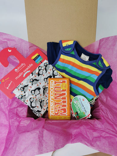 Rainbow Kids Boutique Rainbow Stripes New Baby Gift Box